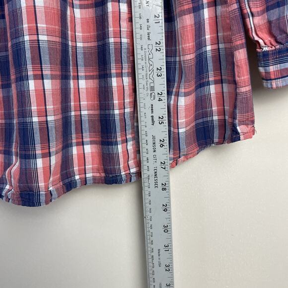 Bit & Bridle S Pink Plaid Western Long Sleeve Tunic Peasant Equestrian Blouse - Picture 8 of 8